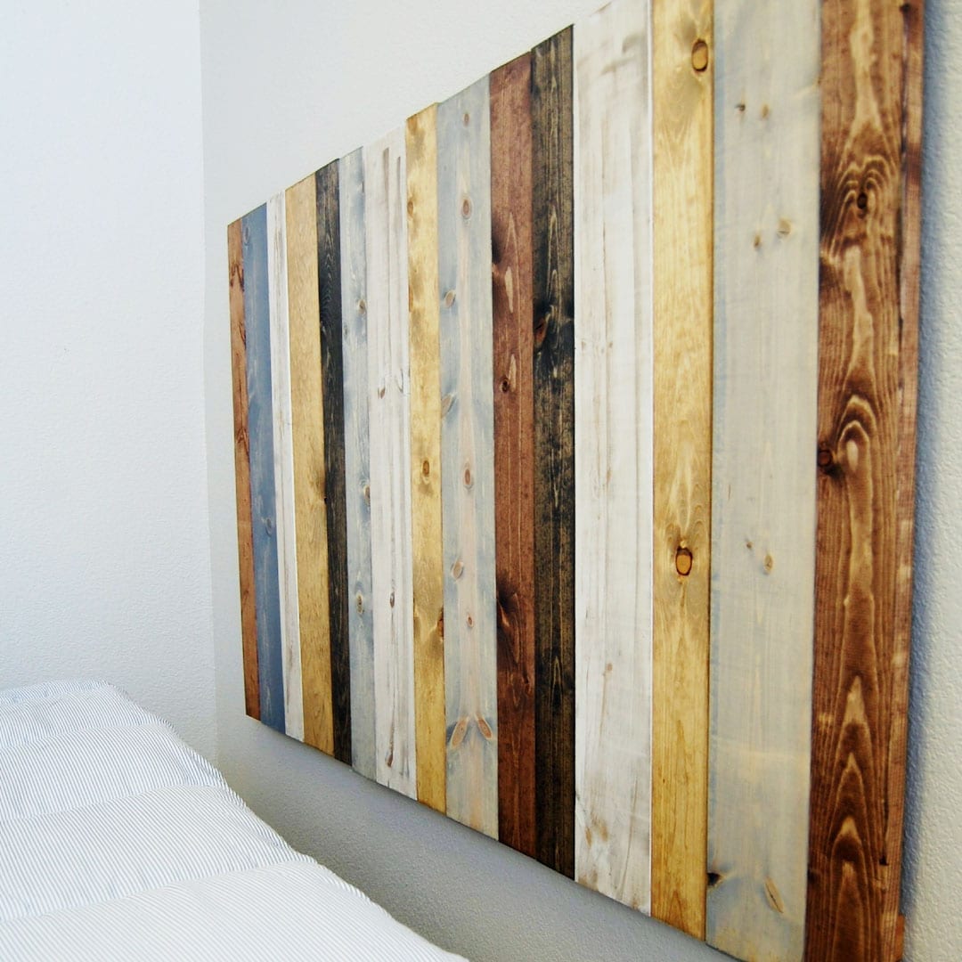 This is our rustic mix hanger/floating headboard
