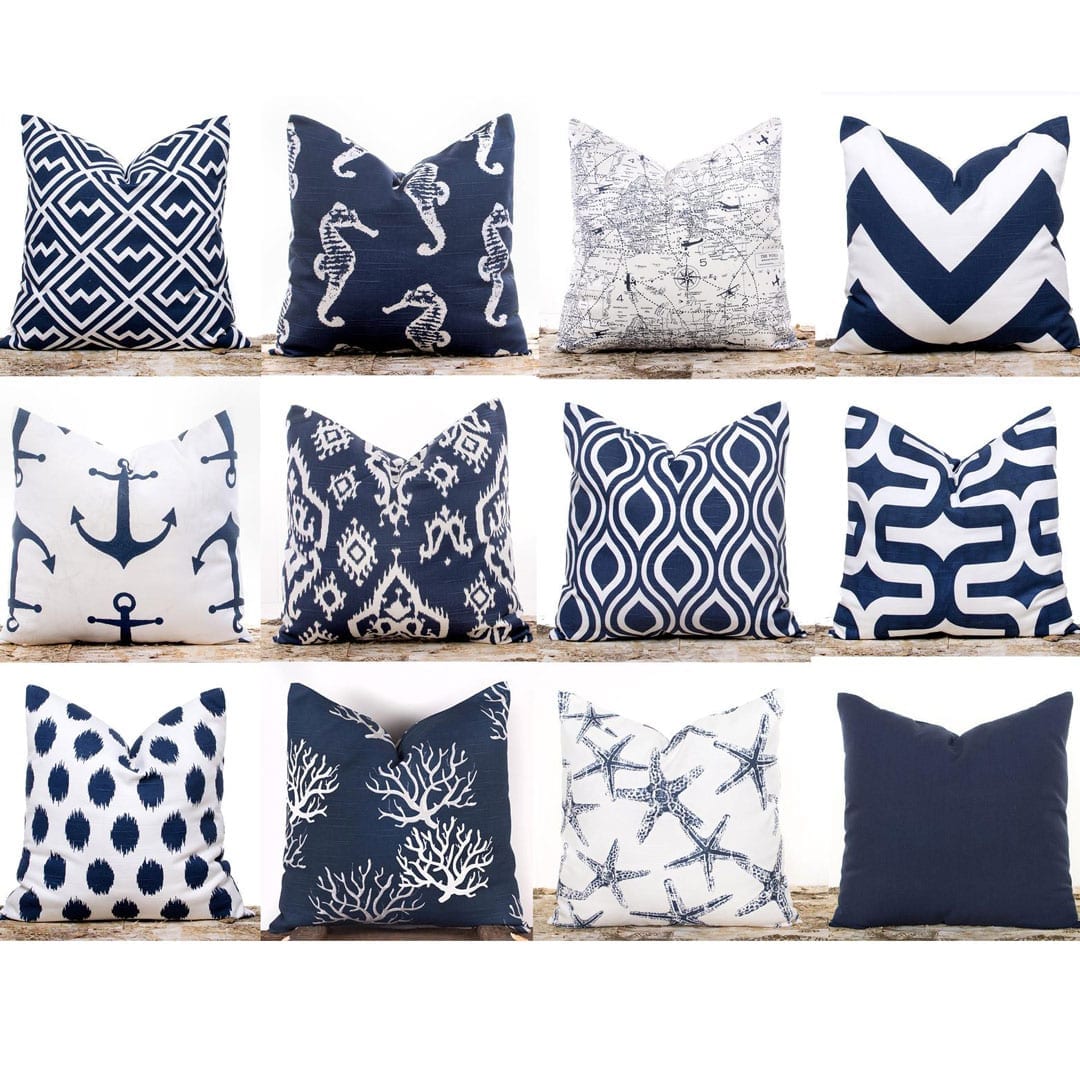 Blue and White Pillows Make Greate Americana Design Accents